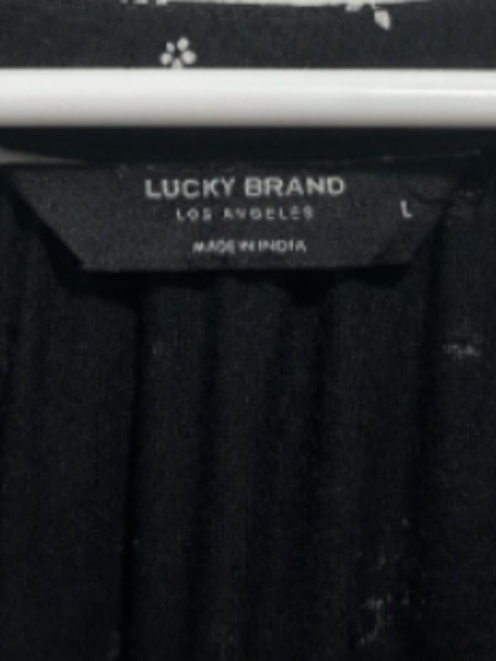 Lucky Brand Black & White Paisley Boho Blouse – Size L - Picture 5 of 5